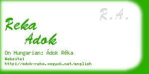 reka adok business card