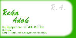 reka adok business card